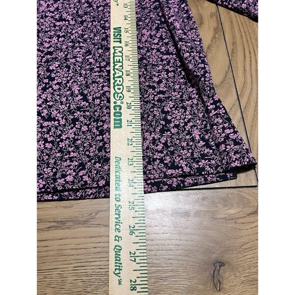 J Jill Top Size Measured Cotton Tencel Floral Keyhole Preppy Career Professional - Picture 3 of 9